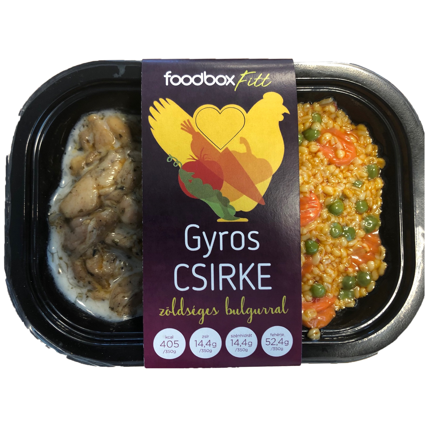 Foodbox Fitt görög joghurtos csirkemell zöldséges bulgurral 350 g