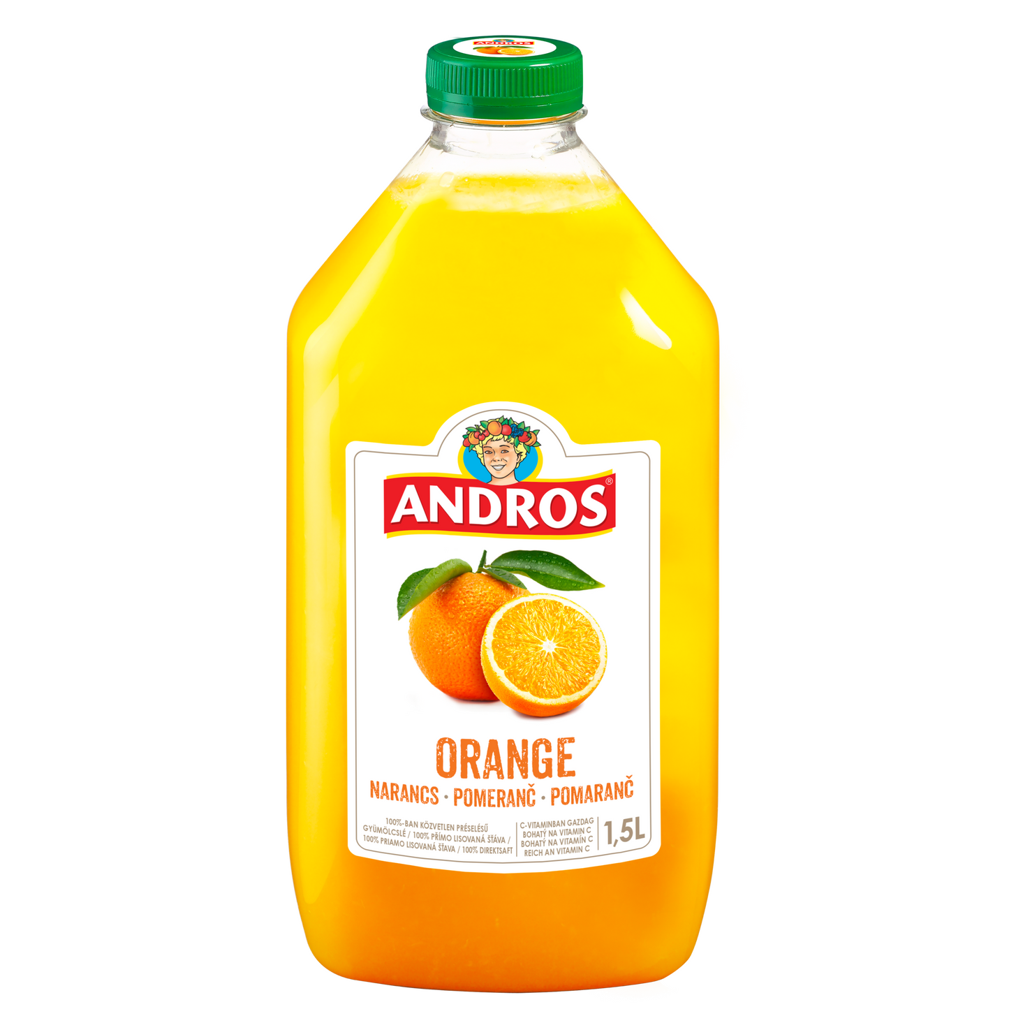 Andros Narancs gyümölcslé 100%-os, 1,5 l