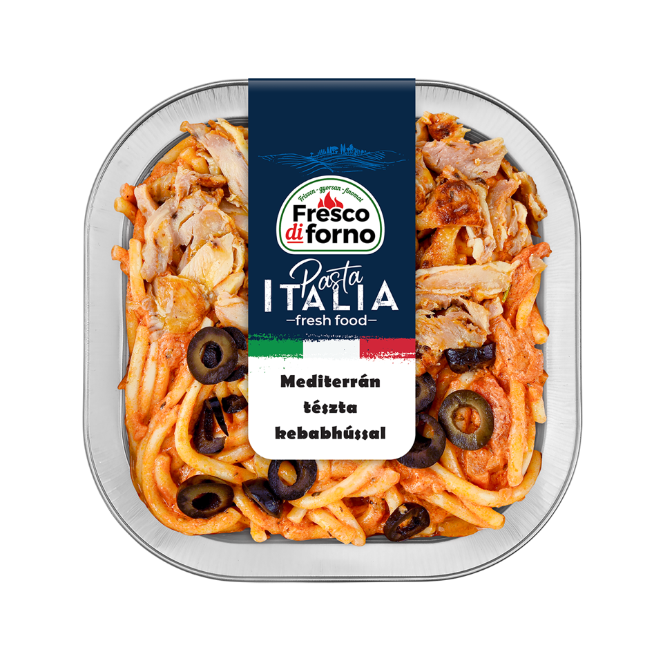 Mediterrán tészta kebabhússal 320g