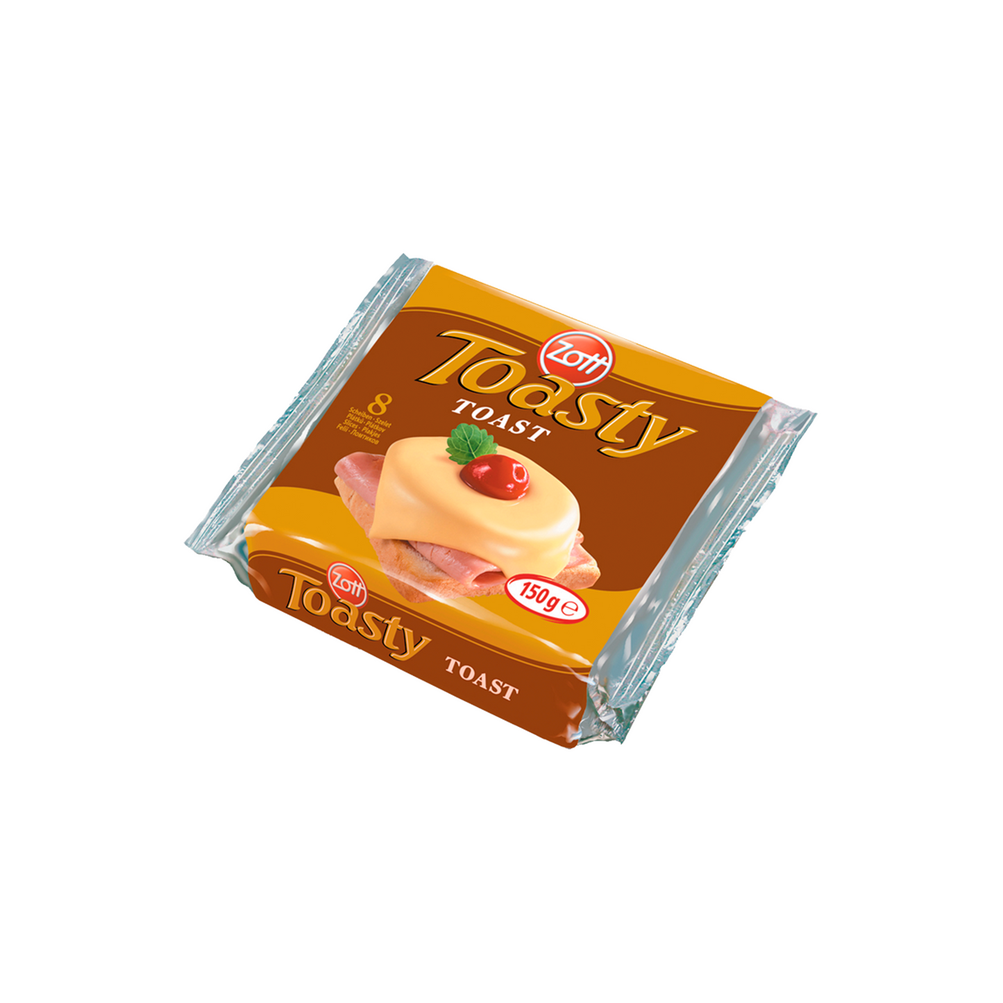 Zott Toasty Toast zsíros ömlesztett sajt 8 x 18,75 g (150 g)
