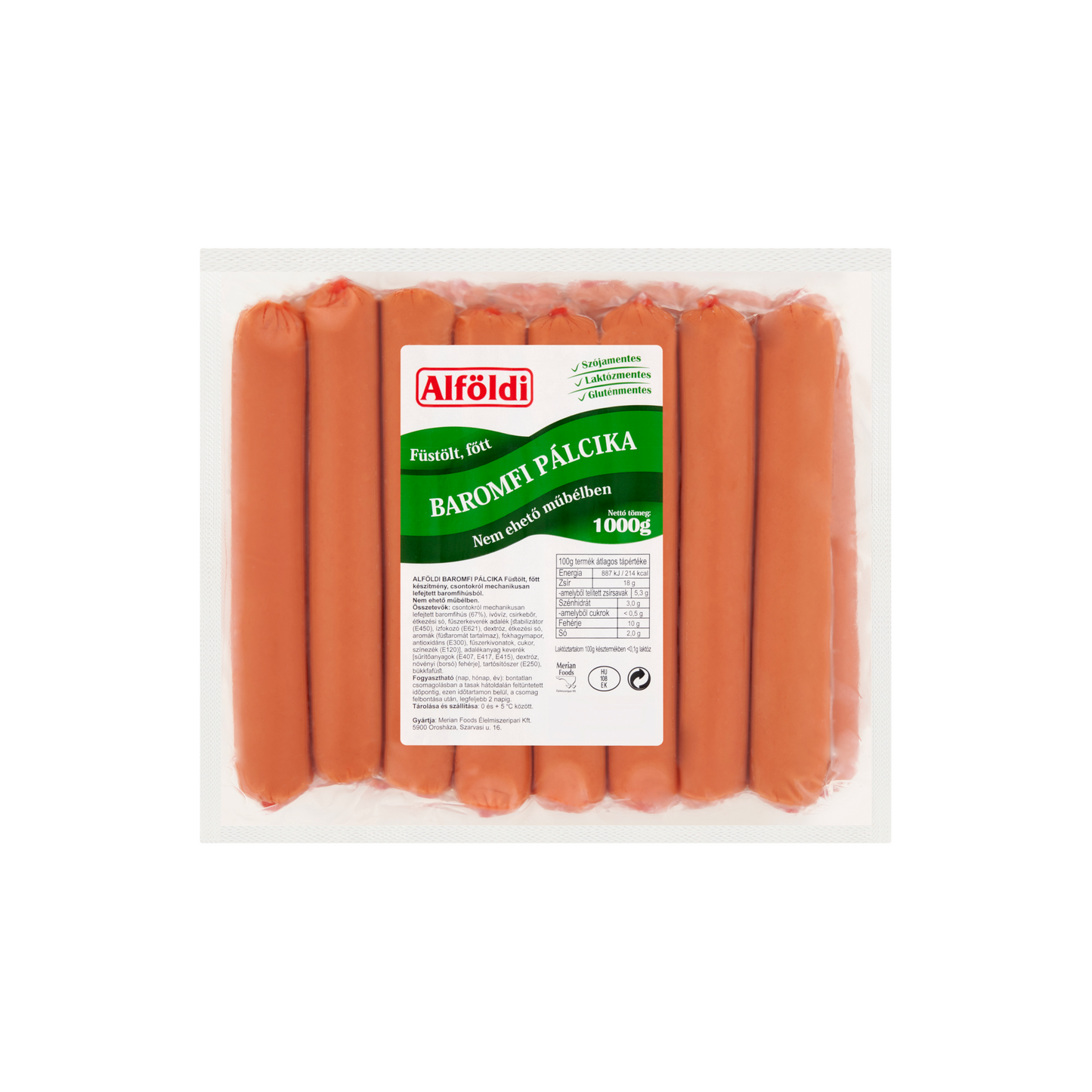 Alföldi füstölt, főtt baromfi pálcika 1000 g