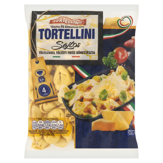 Tortellino Tortellini sajtos töltelékkel töltött friss körettészta 500 g