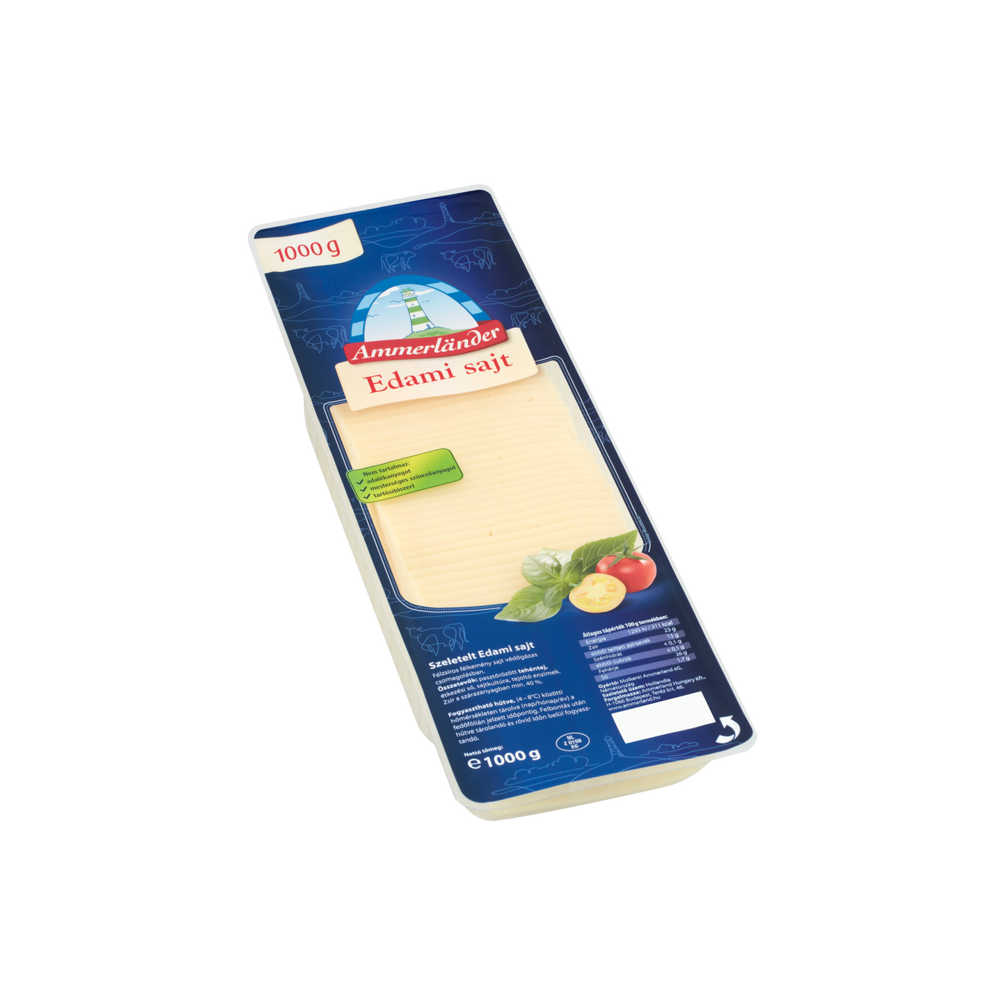 Ammerländer szeletelt edámi sajt 1000 g