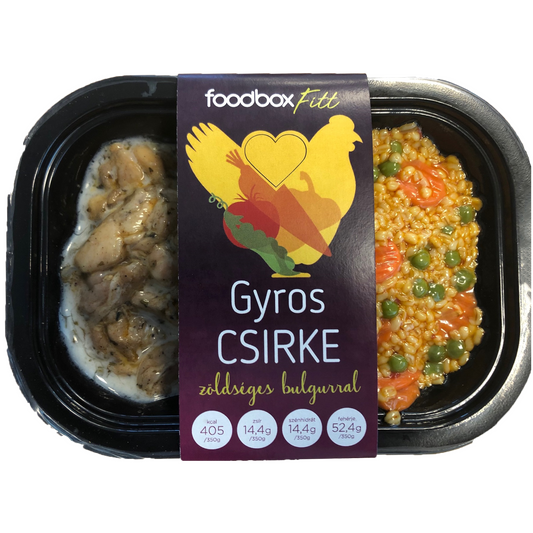 Foodbox Fitt görög joghurtos csirkemell zöldséges bulgurral 350 g