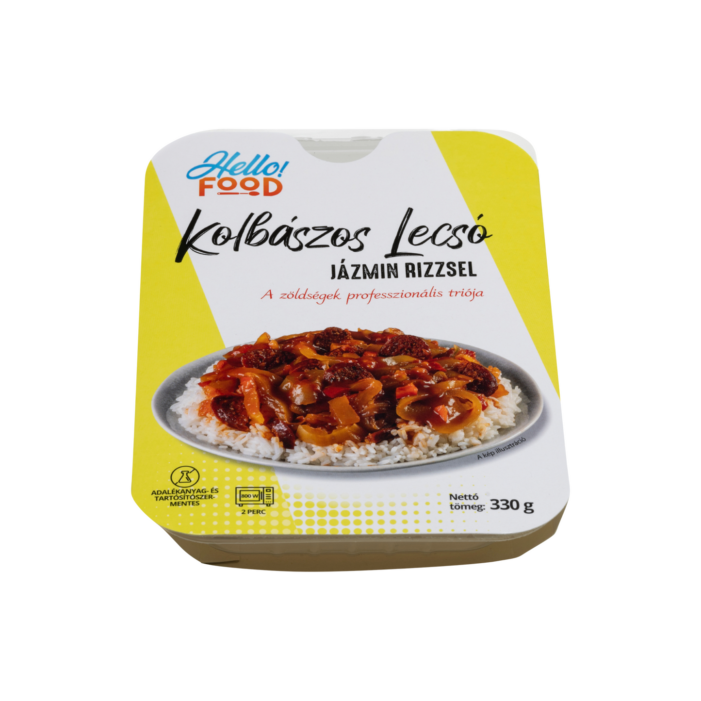 Hello Food kolbászos lecsó jázmin rizzsel 330 g