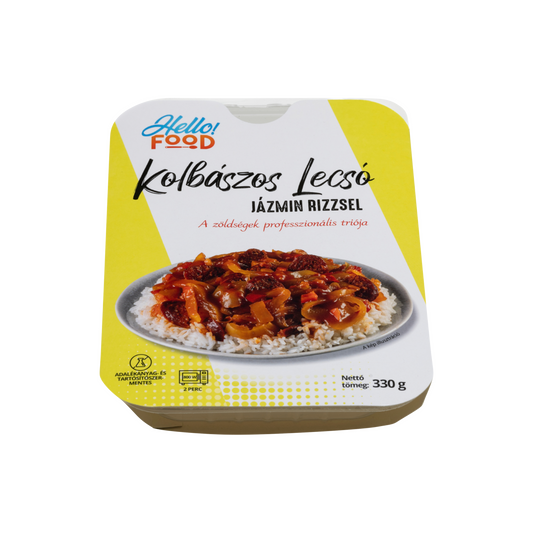 Hello Food kolbászos lecsó jázmin rizzsel 330 g