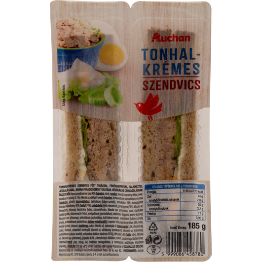 Auchan Kedvenc tonhalkrémes szendvics 185 g