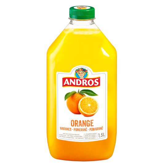 Andros  Narancs gyümölcslé 100%-os, 1,5 l
