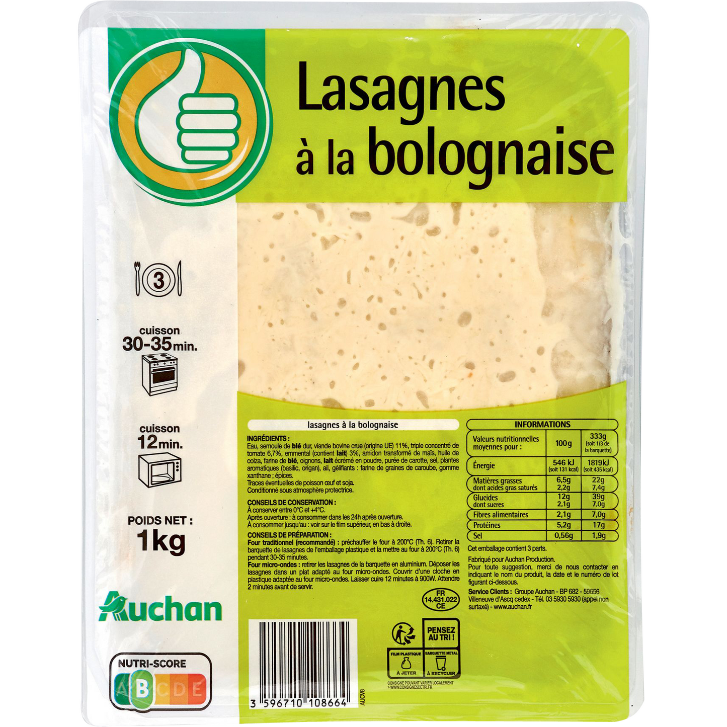 Auchan Tipp bolognaise 1000g