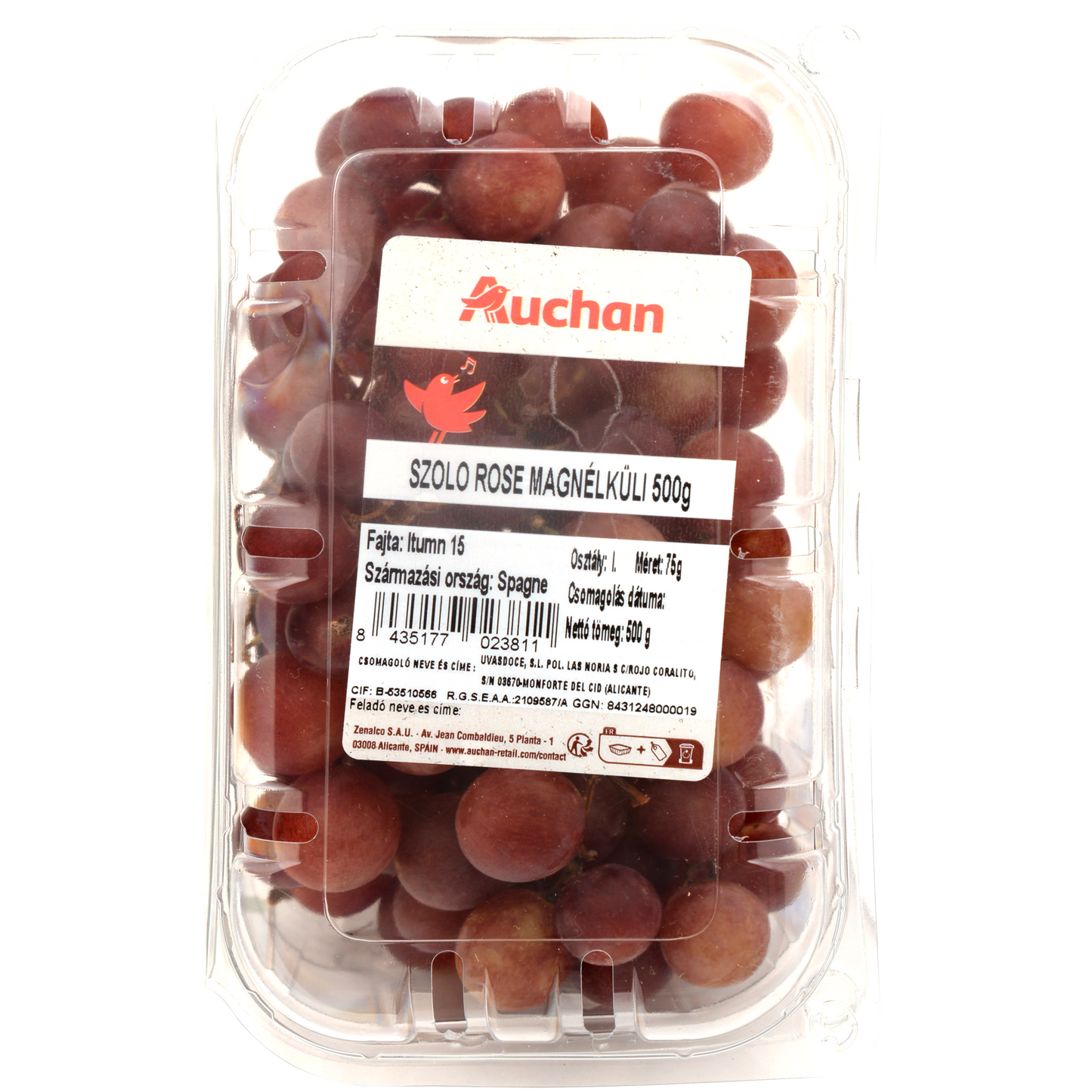 Szőlő rosé magnélküli 500g