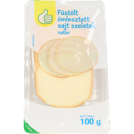 Auchan Tipp füstölt ömlesztett sajt szeletek natúr 100 g