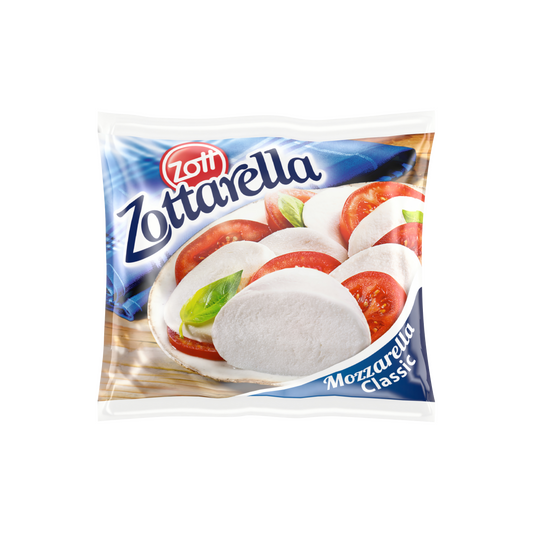 Zott Zottarella Classic zsíros, lágy mozzarella sajt sós lében 125 g