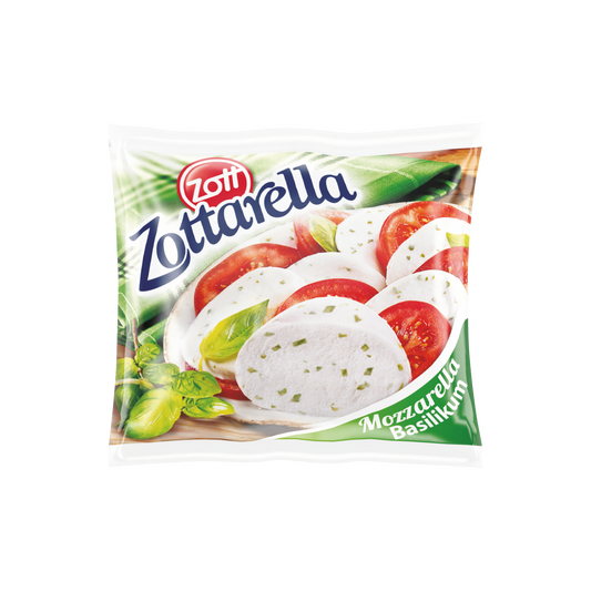Zott Zottarella bazsalikomos mozzarella sajt 125 g