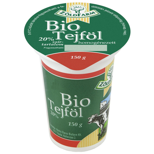 Zöldfarm Bio tejföl 20% 150 g