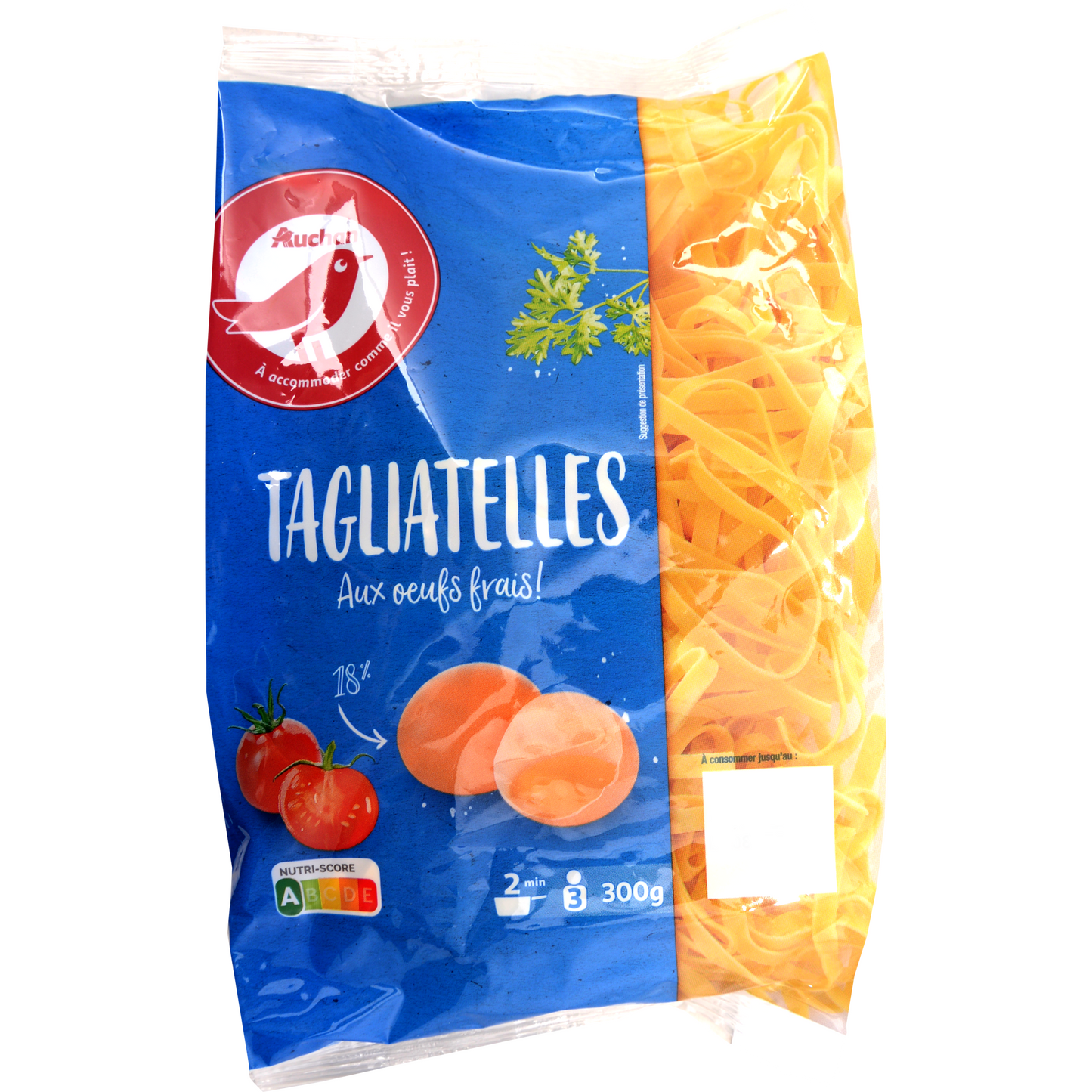 Auchan tagliatelles friss tészta 300 gr