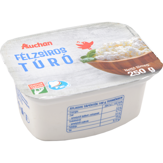 Auchan Kedvenc félzsíros tehéntúró 250 g
